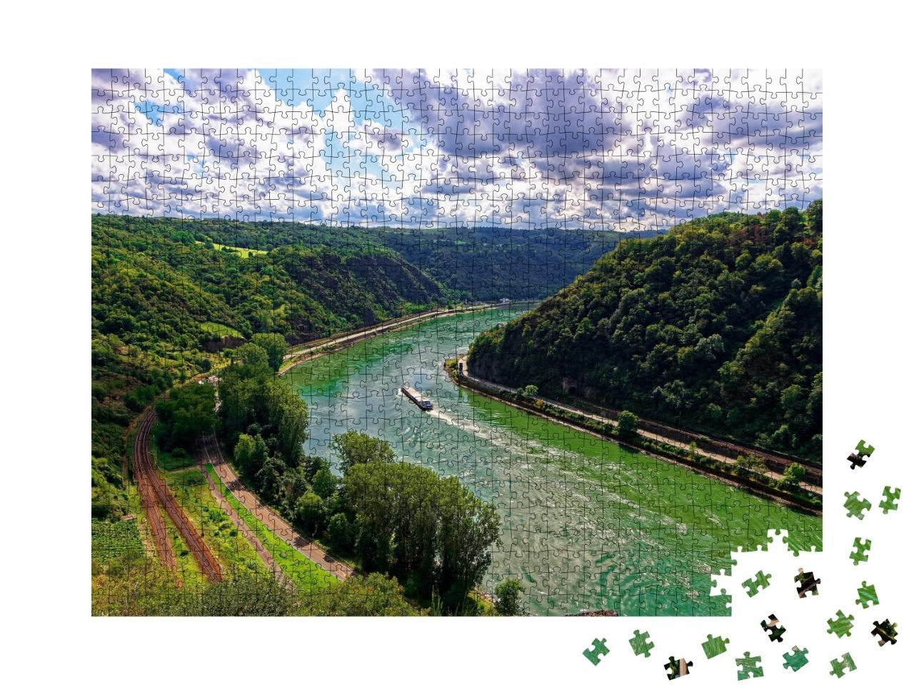 Puzzle de 1000 pièces « Vue de la Lorelei sur le Rhin à St. Goarshausen »