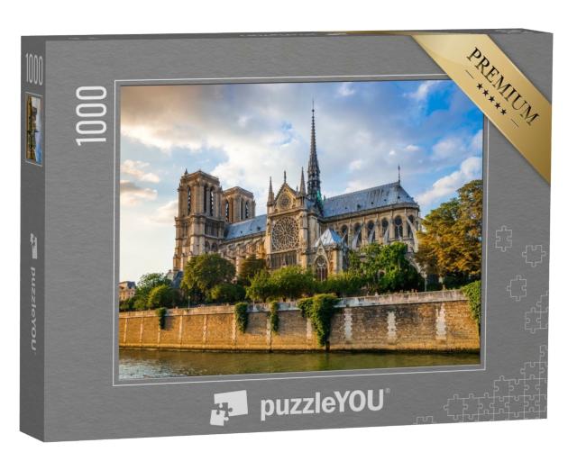 Puzzle de 1000 pièces « Coucher de soleil sur la cathédrale Notre-Dame, Paris, France »