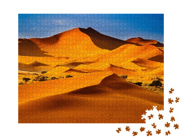 Puzzle de 1000 pièces « Désert de Namibie : une dune au soleil »