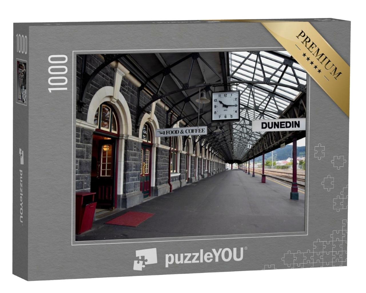 Puzzle de 1000 pièces « Le matin, à 10h15, la gare de Dunedin est vide. »