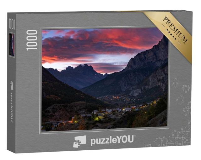 Puzzle de 1000 pièces « Coucher de soleil sur le Mont Pelvoux, Parc national des Ecrins, Alpes françaises »