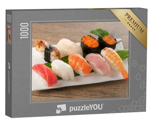 Puzzle de 1000 pièces « Nigiri-Sushi sur une assiette »