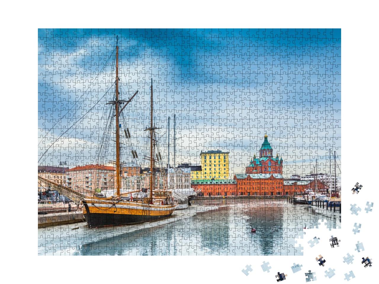 Puzzle de 1000 pièces « L'hiver finlandais à Helsinki »