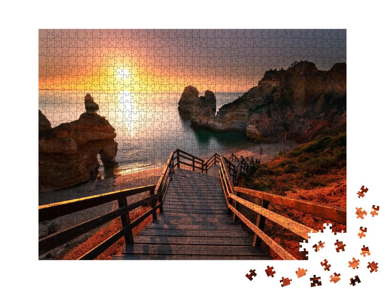 Puzzle de 1000 pièces « Bucht an der Ponta da Piedade, Algarve, Portugal »
