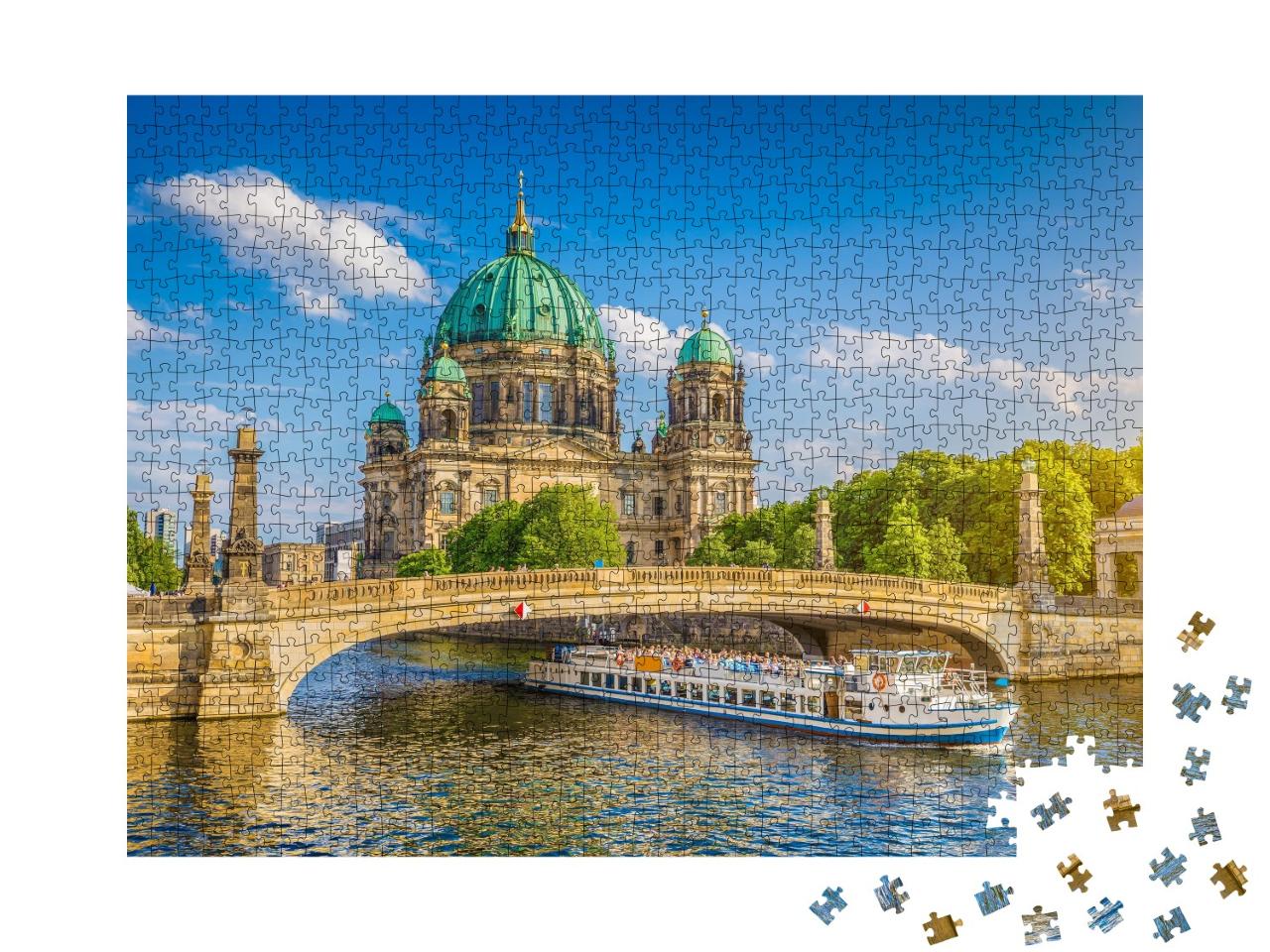 Puzzle de 1000 pièces « Cathédrale de Berlin et île aux musées sur la Spree, Berlin, Allemagne »