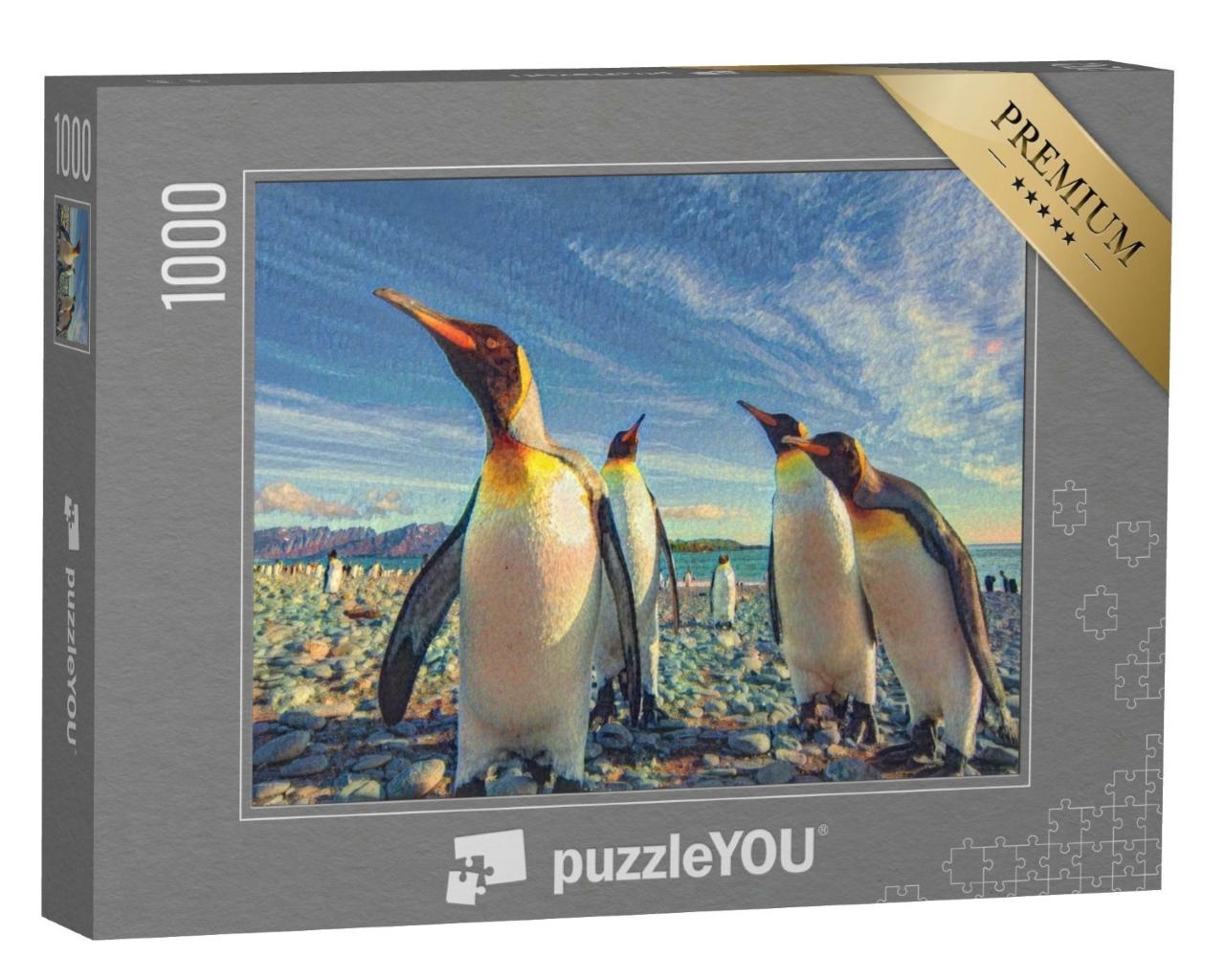 Puzzle de 1000 pièces « dans le style de Paul-Cezanne - L'été en Antarctique - Collection de puzzles Artistes & Peintures »