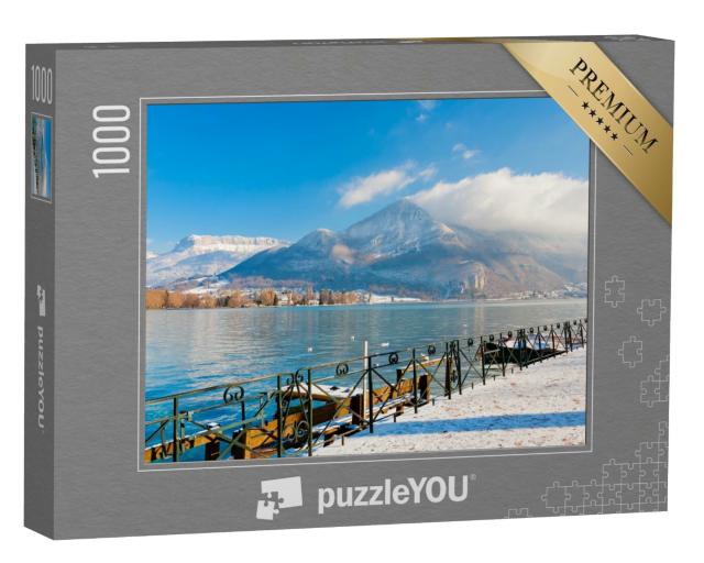 Puzzle de 1000 pièces « Le lac d'Annecy en hiver, France »