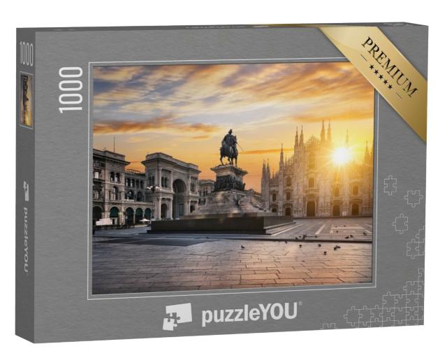 Puzzle de 1000 pièces « Duomo au lever du soleil, Milan, Europe »
