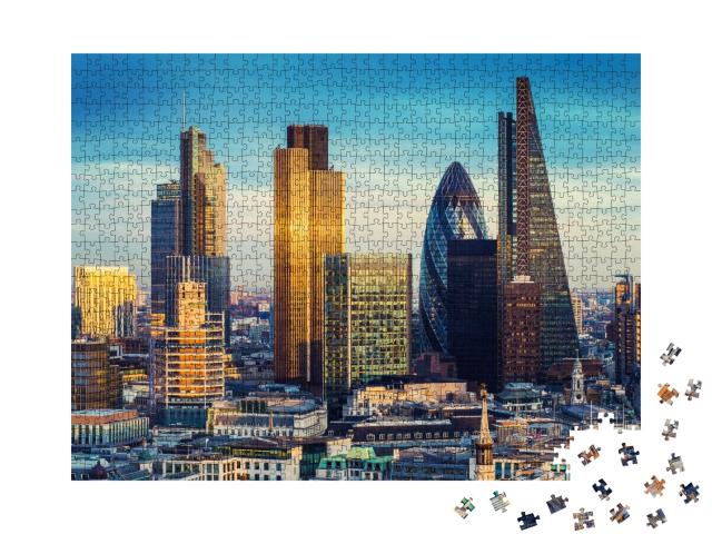Puzzle de 1000 pièces « Le quartier des banques au centre de Londres, Angleterre »