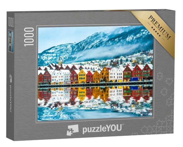 Puzzle de 1000 pièces « Vue sur Bergen, Norvège »