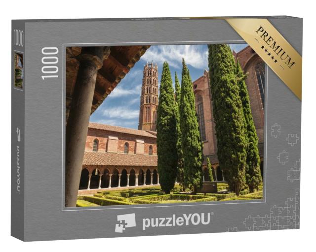 Puzzle de 1000 pièces « Cloître et jardin de la cour du couvent dominicain du Couvent des Jacobins à Toulouse, France. »