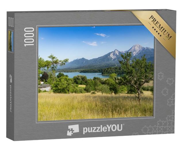 Puzzle de 1000 pièces « Vue panoramique sur le lac Ossiachersee, Carinthie »