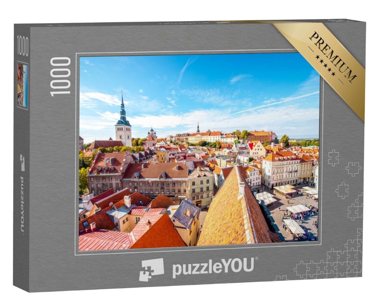 Puzzle de 1000 pièces « Vieille ville pittoresque de Tallinn, Estonie »