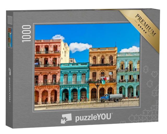 Puzzle de 1000 pièces « Vieilles maisons colorées dans le centre de La Havane, Cuba »