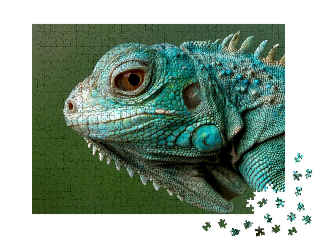 Puzzle de 1000 pièces « Iguane bleu »