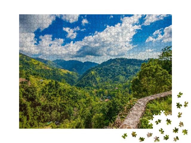 Puzzle de 1000 pièces « Plantations de café et montagnes bleues de la Jamaïque »