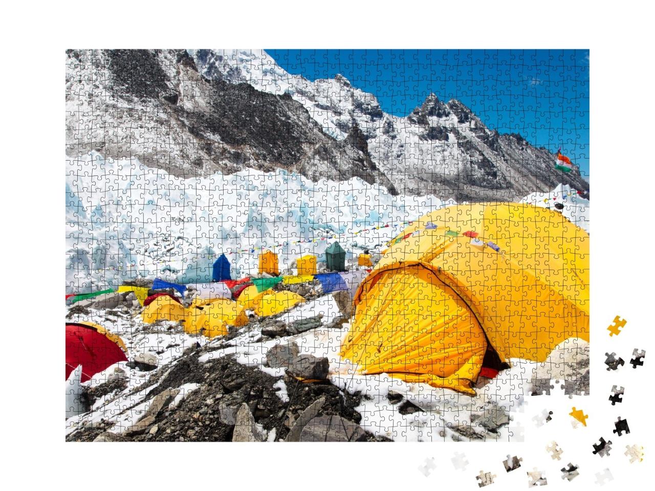 Puzzle de 1000 pièces « Camp de base du mont Everest, Népal, Himalaya »