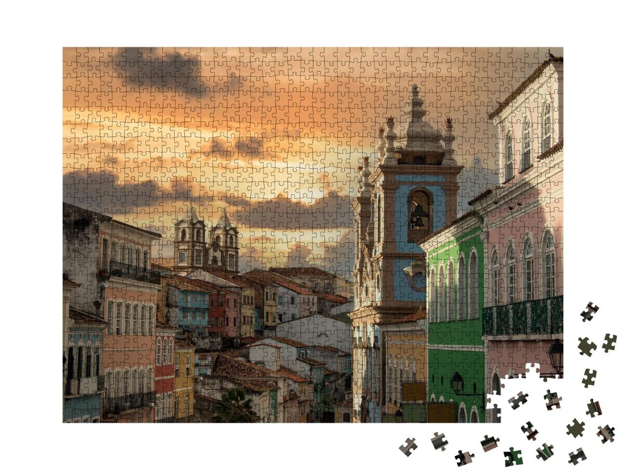 Puzzle de 1000 pièces « Pelourinho, centre historique de la ville de Salvador, Brésil »