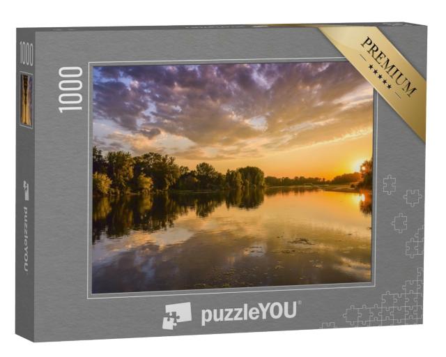 Puzzle de 1000 pièces « La Loire au coucher du soleil »