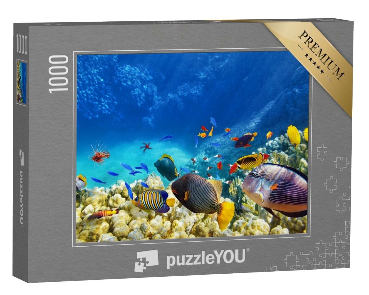 Puzzle de 1000 pièces « Monde sous-marin avec coraux et poissons tropicaux »