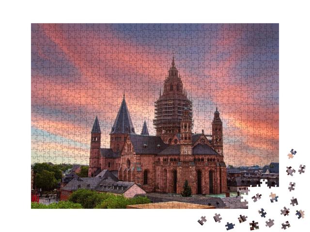 Puzzle de 1000 pièces « Cathédrale Saint-Martin, Mayence, Rhénanie-Palatinat, Allemagne »