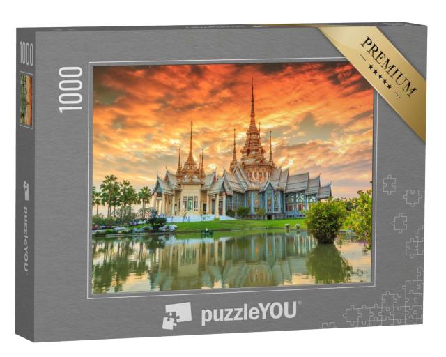 Puzzle de 1000 pièces « Sonnenuntergang am Tempel Wat thai, Thaïlande »