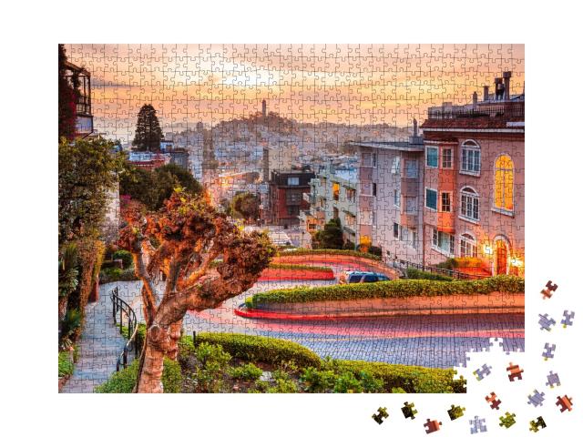 Puzzle de 1000 pièces « Les lacets de Lombard Street à San Francisco »
