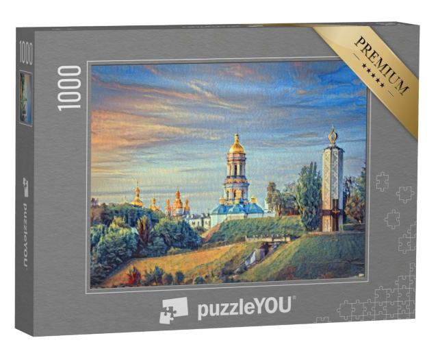 Puzzle de 1000 pièces « dans le style de Paul-Cezanne - Monastère de Kiev - Collection de puzzles Artistes & Peintures »