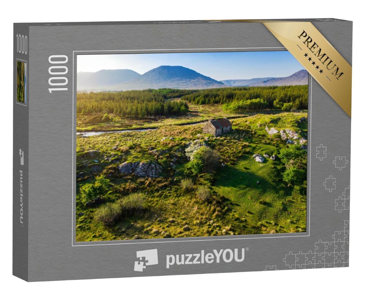 Puzzle de 1000 pièces « Steincottage dans le Connemara, Irlande »