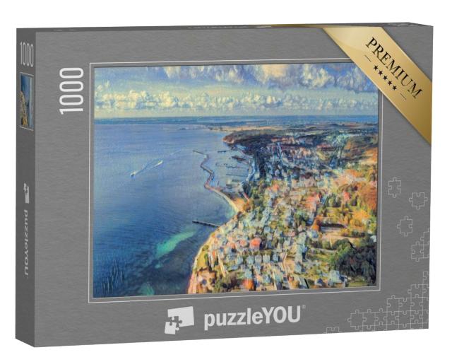 Puzzle de 1000 pièces « dans le style de Paul-Cezanne - Sassnitz au parc national de Jasmund »