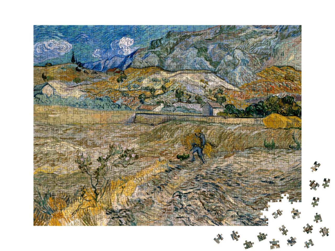 Puzzle de 1000 pièces « Vincent van Gogh - Paysage à Saint-Rémy »