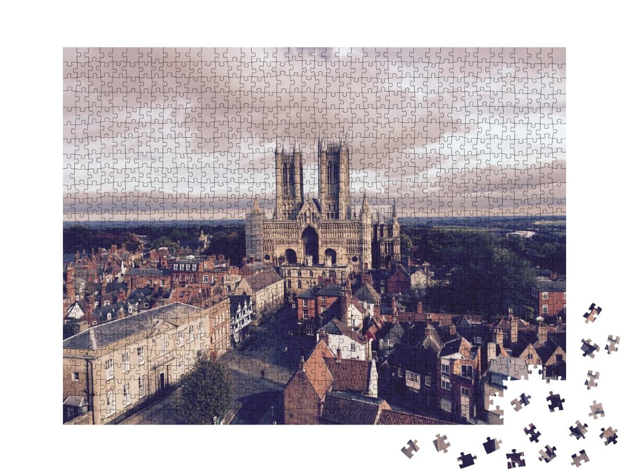Puzzle de 1000 pièces « La cathédrale de Lincoln, Angleterre »
