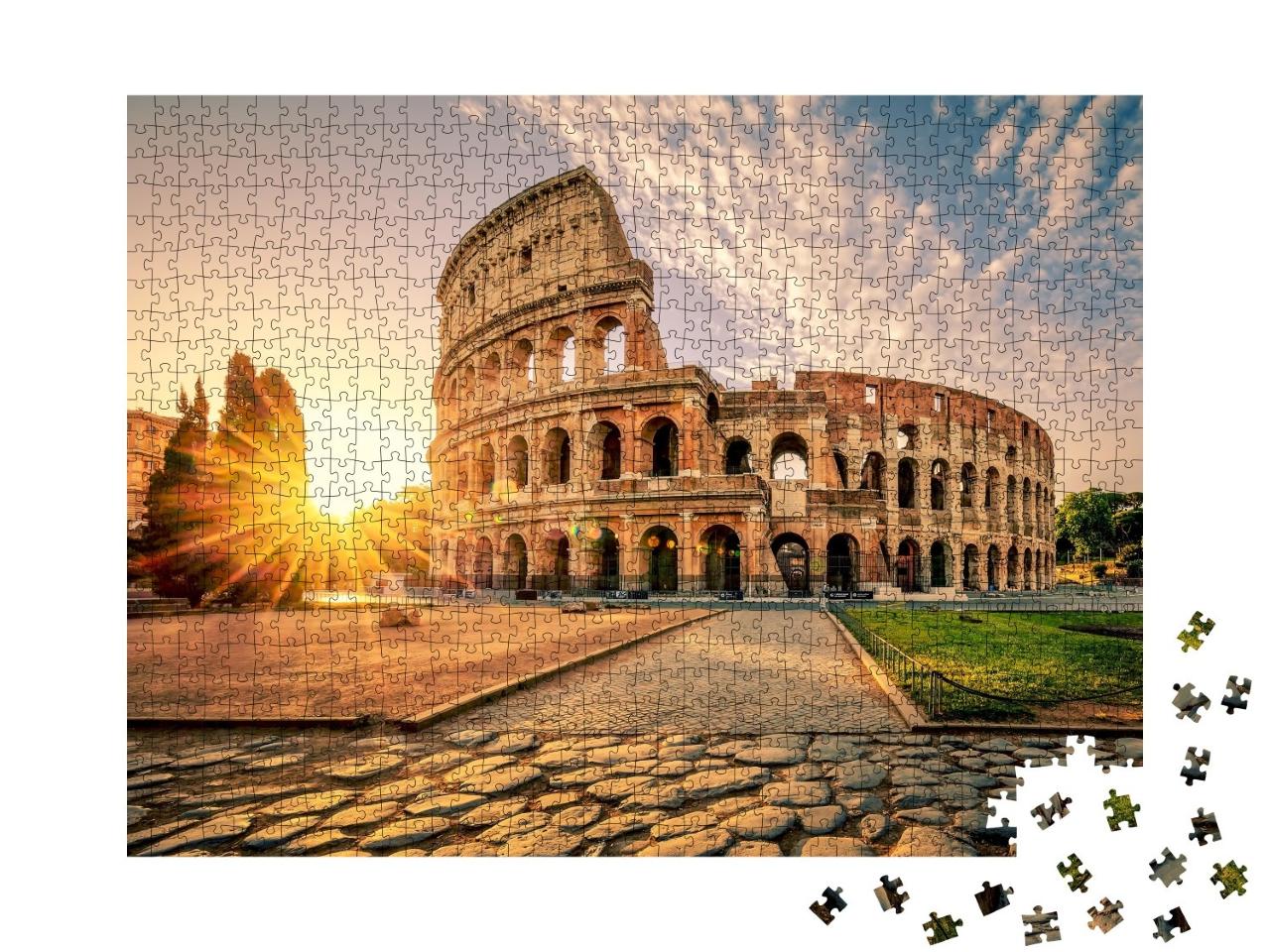 Puzzle de 1000 pièces « Colisée au lever du soleil, Rome, Italie »
