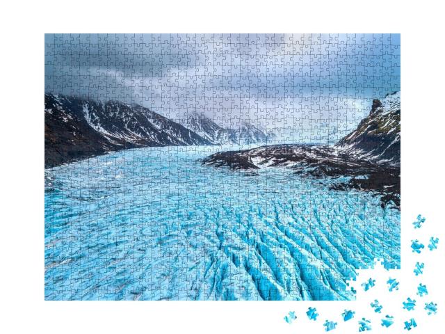 Puzzle de 1000 pièces « Glacier de Skaftafell, parc national de Vatnajokull en Islande »