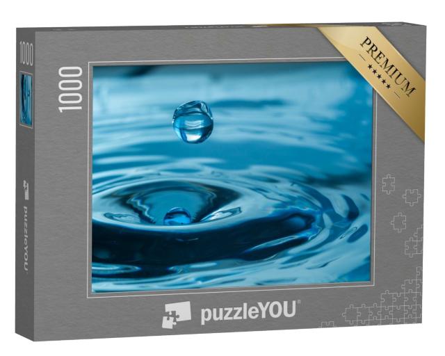 Puzzle de 1000 pièces « Des gouttes d'eau éclaboussent un verre »