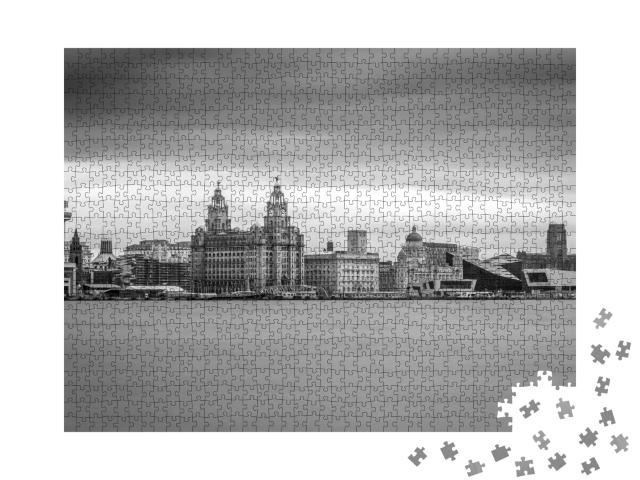 Puzzle de 1000 pièces « Le quartier portuaire Merseysidel de Liverpool, Angleterre »