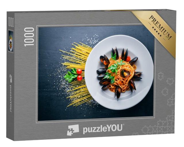Puzzle de 1000 pièces « Nouilles aux moules et aux fruits de mer »