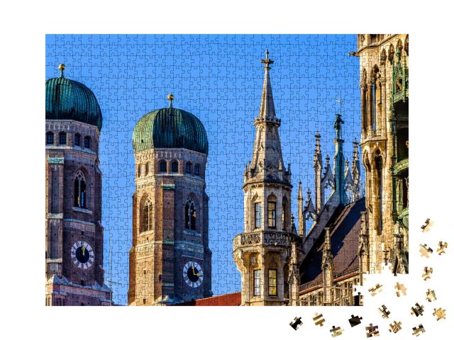 Puzzle de 1000 pièces « Liebfrauenkirche : Cathédrale de Munich, Allemagne »
