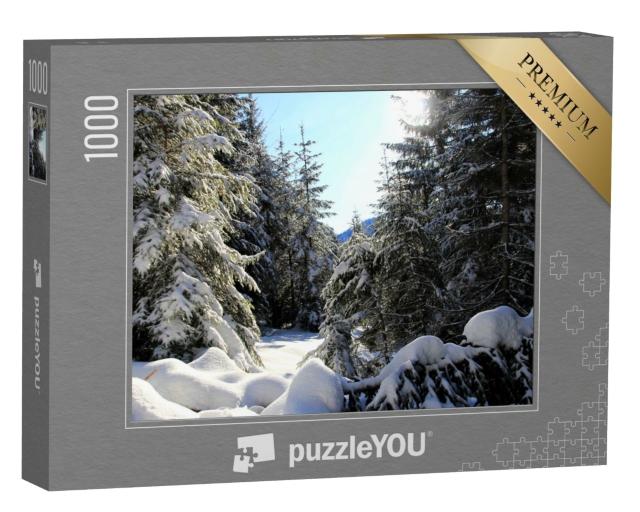 Puzzle de 1000 pièces « Paysage hivernal - Vorarlberg Autriche »