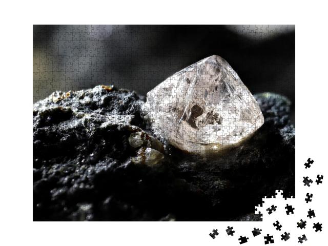 Puzzle de 1000 pièces « Diamant naturel enchâssé dans la kimberlite »