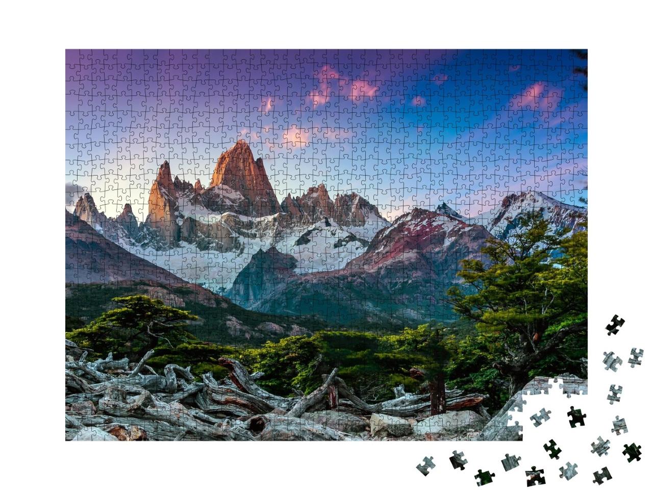 Puzzle de 1000 pièces « Le mont Fitz Roy dans le sud de la Patagonie »