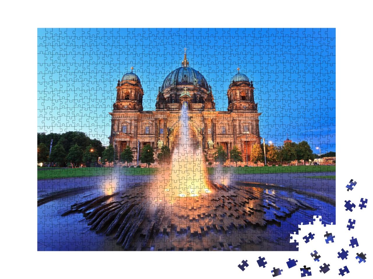 Puzzle de 1000 pièces « Cathédrale de Berlin de nuit »