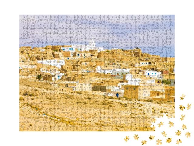 Puzzle de 1000 pièces « Matmata : un village au milieu du désert, Tunisie »