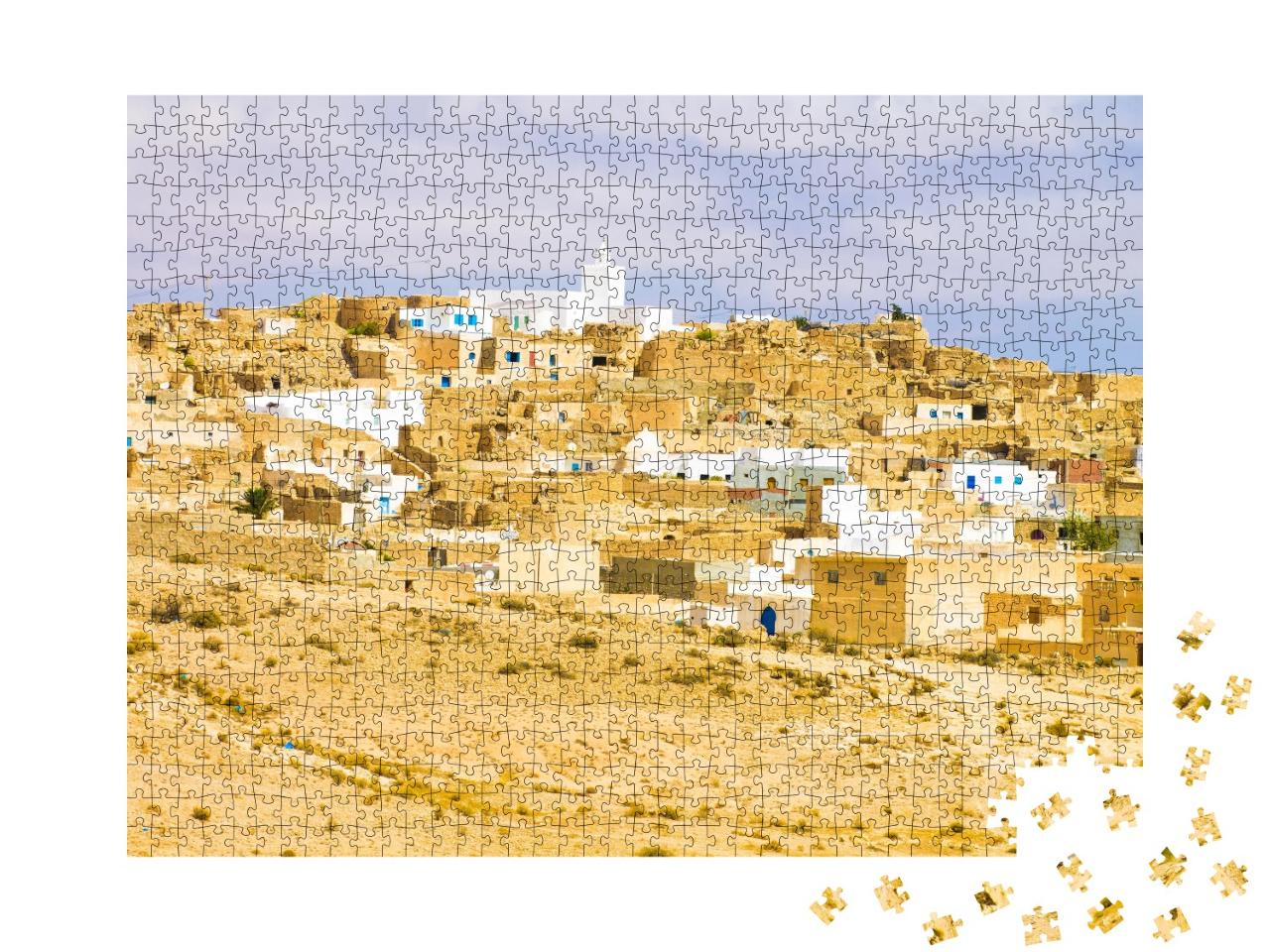 Puzzle de 1000 pièces « Matmata : un village au milieu du désert, Tunisie »
