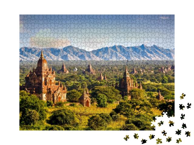 Puzzle de 1000 pièces « Pagodes et temples de Bagan au Myanmar »