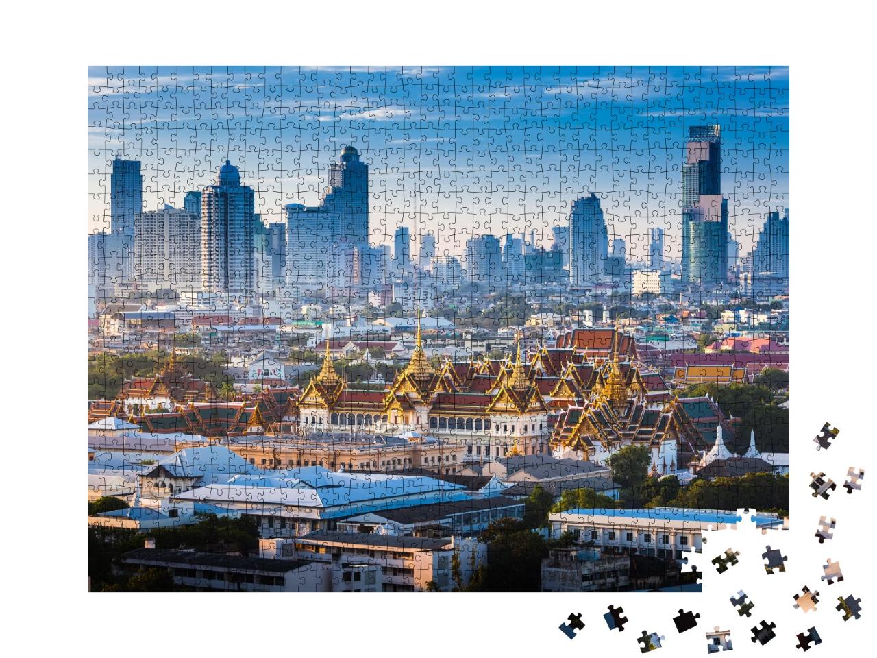 Puzzle de 1000 pièces « Le Grand Palais doré de Bangkok »