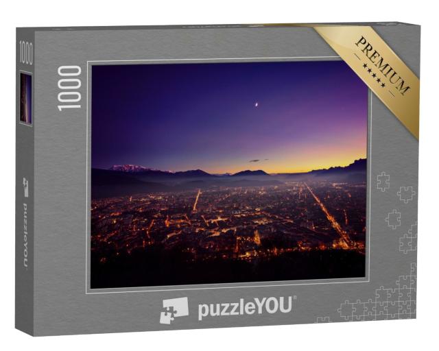 Puzzle de 1000 pièces « Grenoble au coucher du soleil »