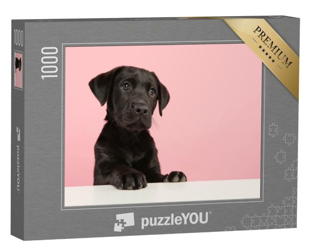 Puzzle de 1000 pièces « Adorable chiot labrador-retriever noir »