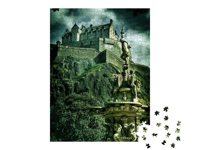Puzzle de 1000 pièces « Photo du château d'Édimbourg, »