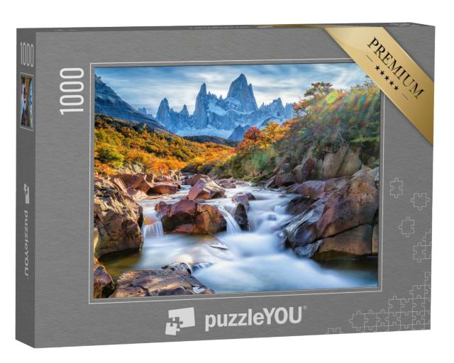 Puzzle de 1000 pièces « Vue spectaculaire : Mont Fitz Roy, Patagonie, Argentine »